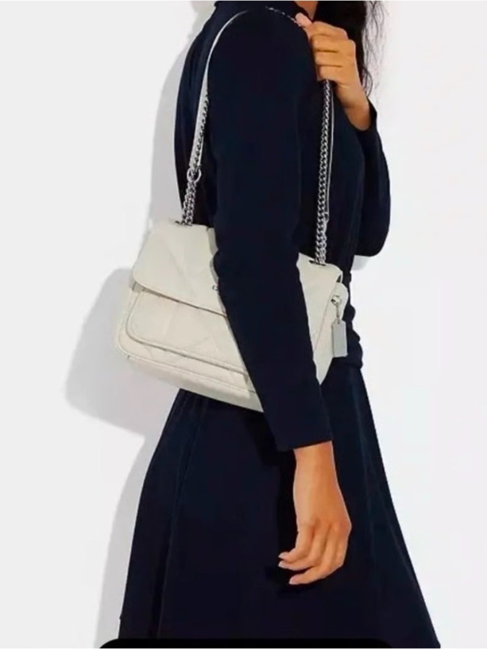 COACH Quilted Klare Crossbody with Silver Chain - Picture 8 of 9
